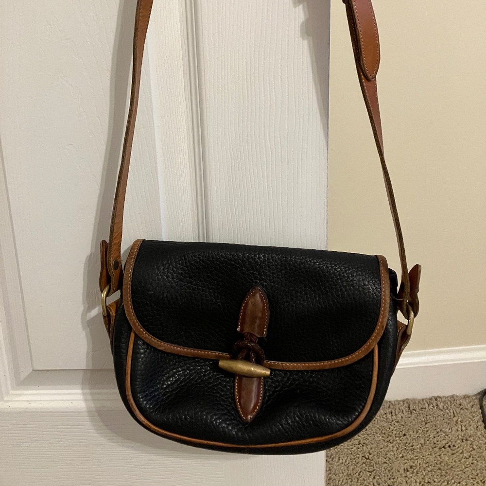 Black and Tan Dooney & Bourke Shoulder Strap Purse
